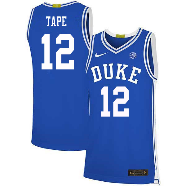 Men #12 Patrick Tape Duke Blue Devils College Basketball Jerseys Sale-Blue